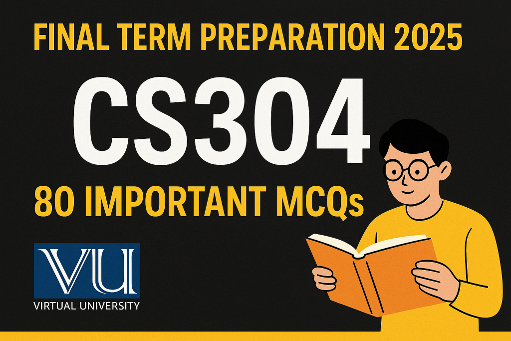 CS304 Final Term Past Papers Solved MCQs Virtual University