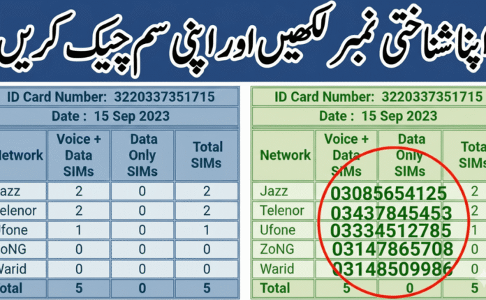 How to Check SIMs Registered on Your CNIC Online