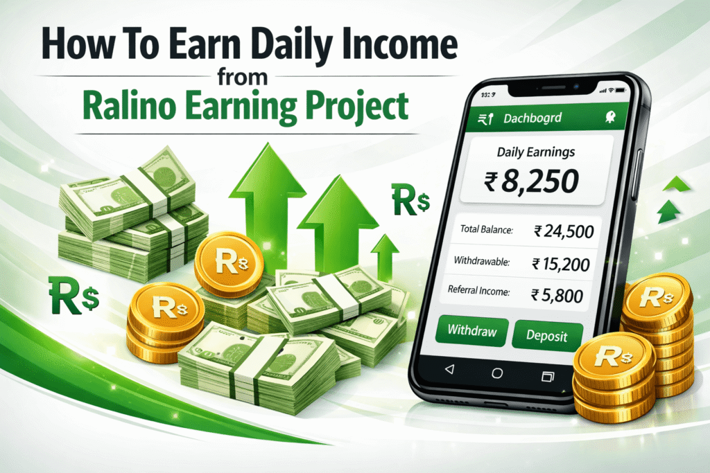 How To Earn Daily Income from Ralino Earning Project
