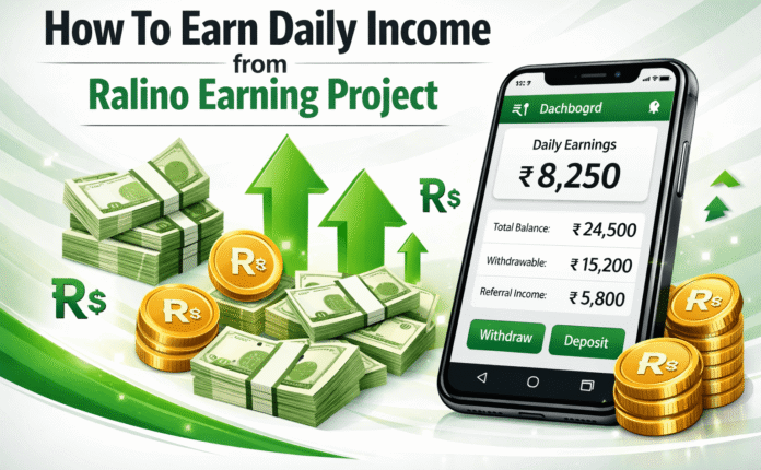 How To Earn Daily Income from Ralino Earning Project