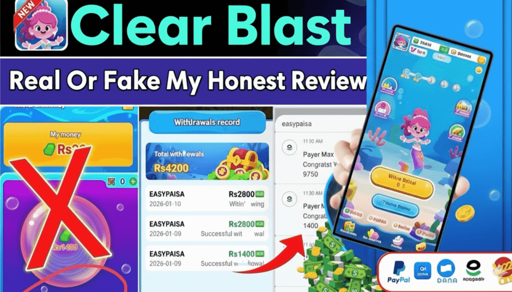 How To Earn Money and Withdraw Easily from Clear Blast Game