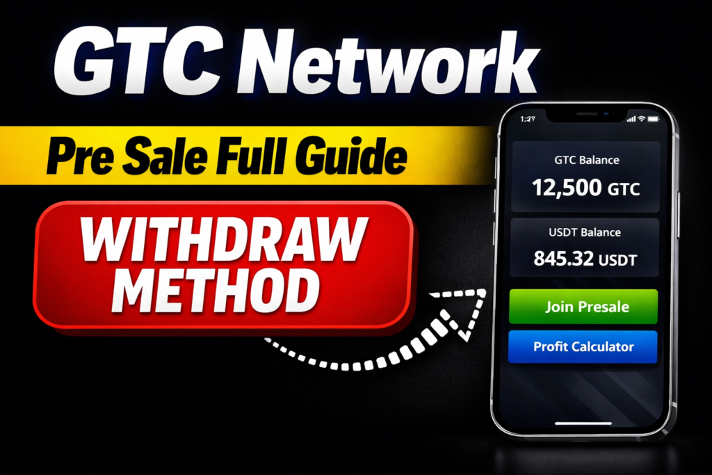 How To Join GTech (GTC) Presale and Withdraw Tokens Instantly